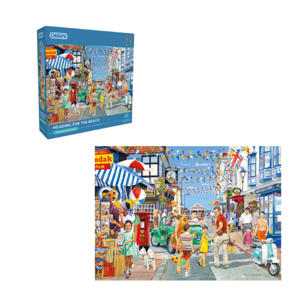 Gibsons - Heading for the Beach - 1000 Piece Jigsaw Puzzle - Toy Cave