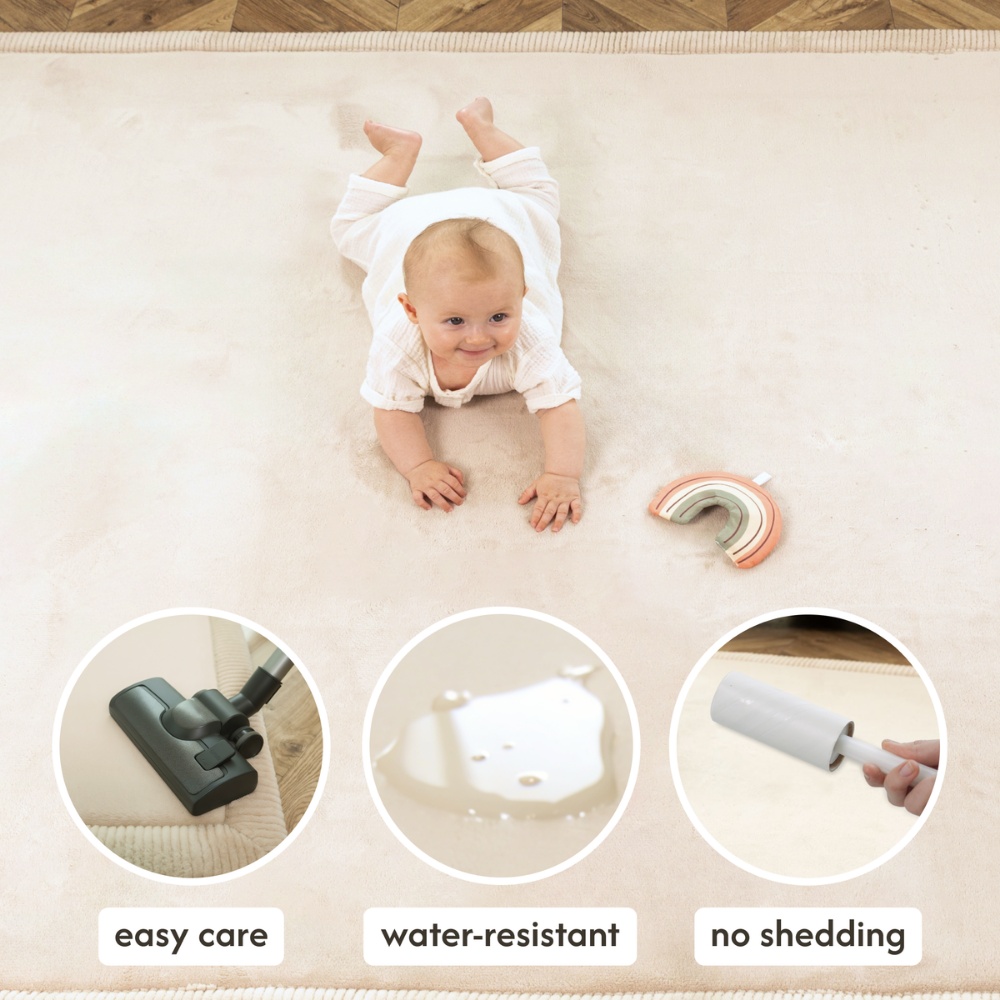Hakuna Matte - CloudSoft Play Mat Carpet - Beige 170 x 120 x 2.5 cm - Image 5